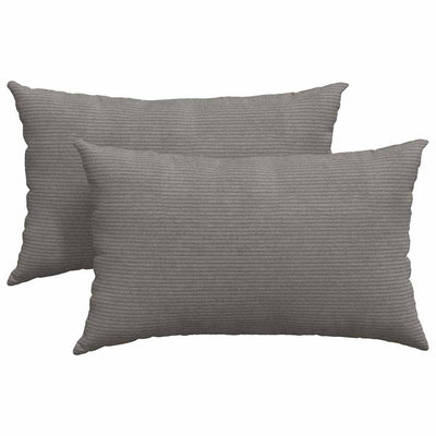 Sofapuder 2 pcs Lysegrå 50 x 30 cm Velourstof
