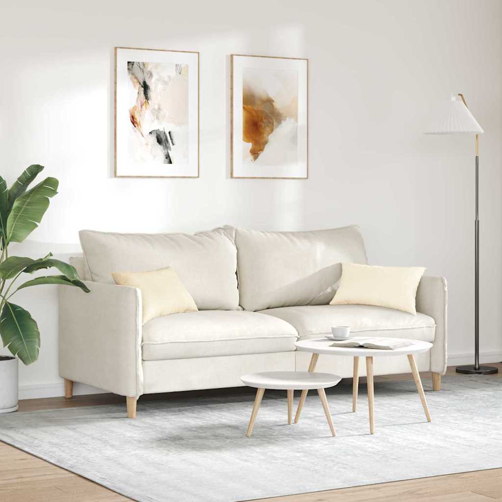 Sofapuder 2 pcs Creme 50 x 30 cm Velourstof