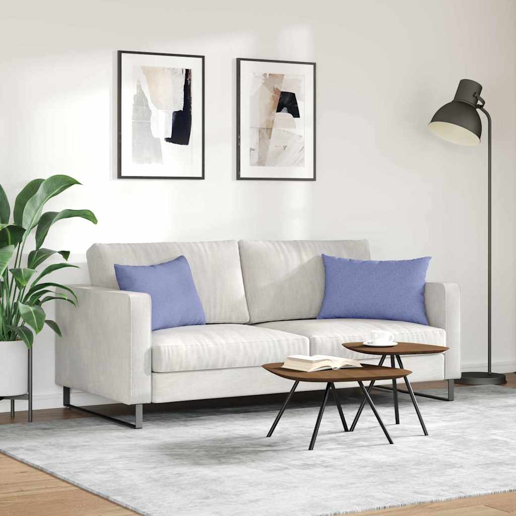 Sofapuder 2 stk. Stof Jeans blå 60 x 40 cm