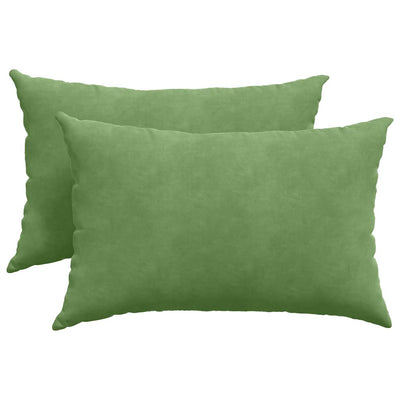 Sofapuder 2 pcs Lysegrøn 60 x 40 cm Velourstof