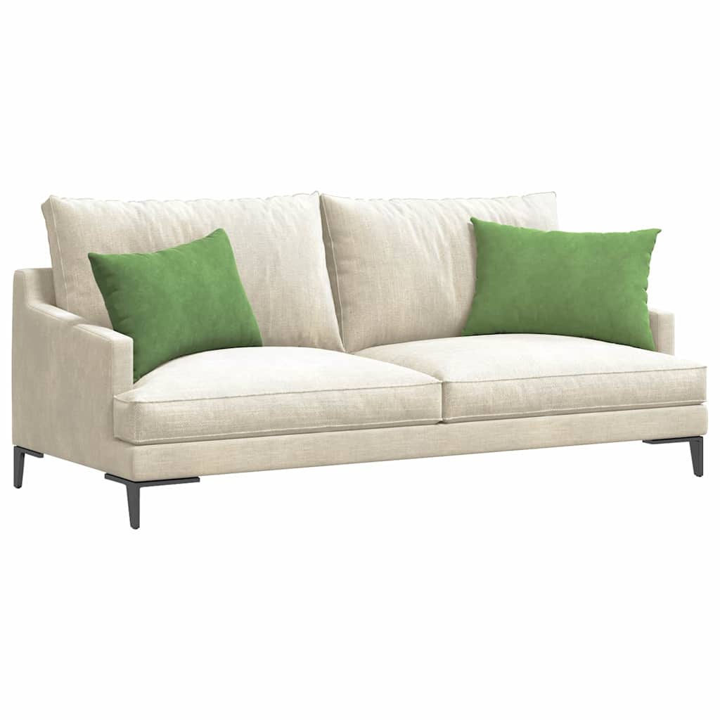 Sofapuder 2 pcs Lysegrøn 60 x 40 cm Velourstof