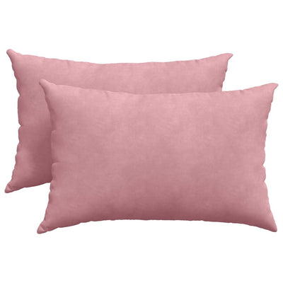 Sofapuder 2 pcs Lyserød 60 x 40 cm Velourstof