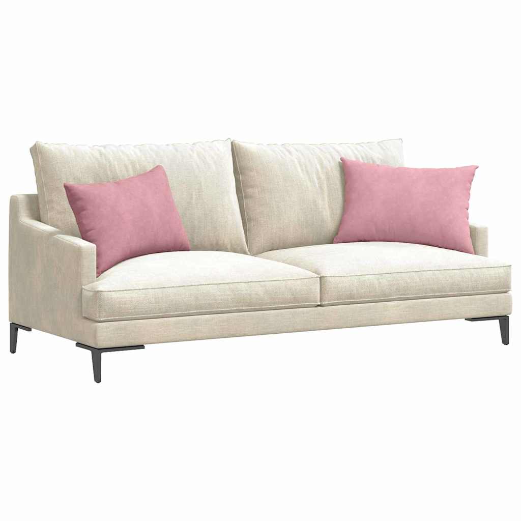 Sofapuder 2 pcs Lyserød 60 x 40 cm Velourstof