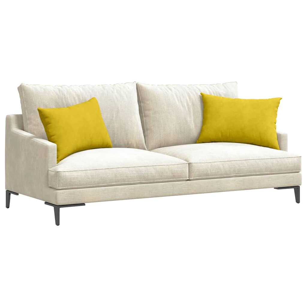 Sofapuder 2 pcs Gul 60 x 40 cm Velourstof