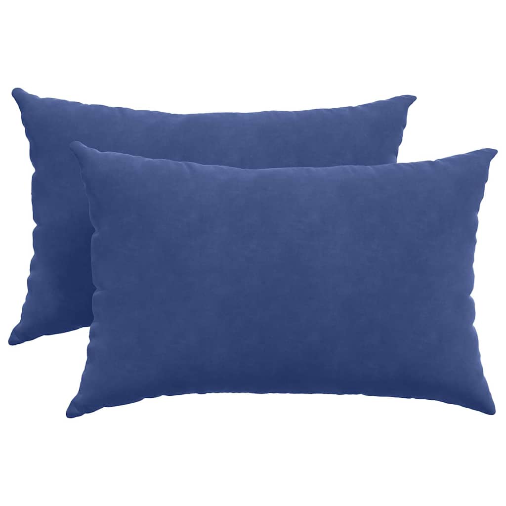 Sofapuder 2 pcs Politi blå 60 x 40 cm Velourstof