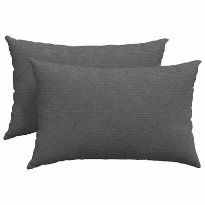 Sofapuder 2 pcs Mørkegrå 60 x 40 cm Velourstof