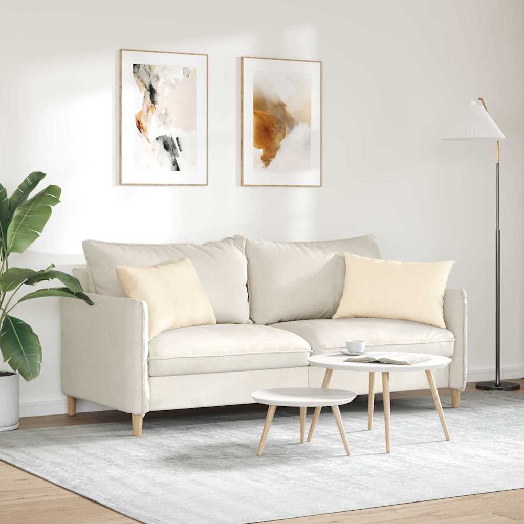 Sofapuder 2 pcs Creme 60 x 40 cm Velourstof
