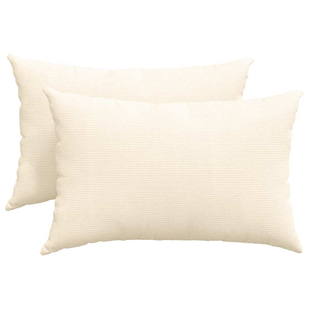 Sofapuder 2 pcs Creme 60 x 40 cm Velourstof