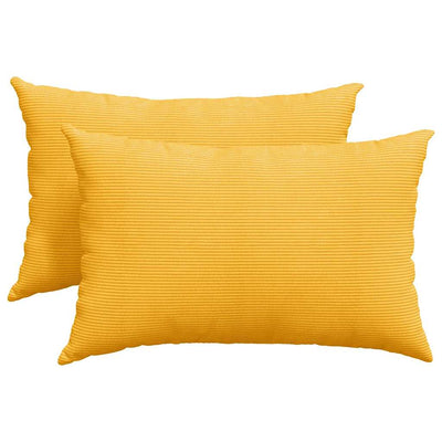 Sofapuder 2 pcs Lys Gul 60 x 40 cm Velourstof