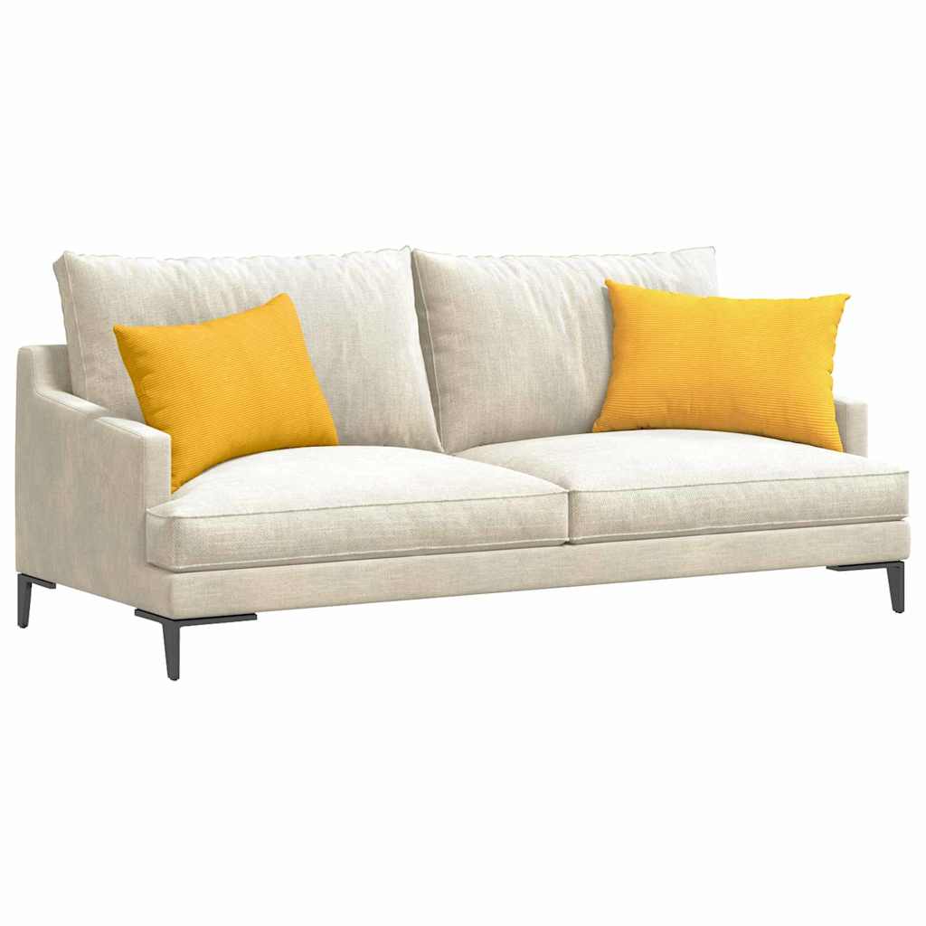 Sofapuder 2 pcs Lys Gul 60 x 40 cm Velourstof