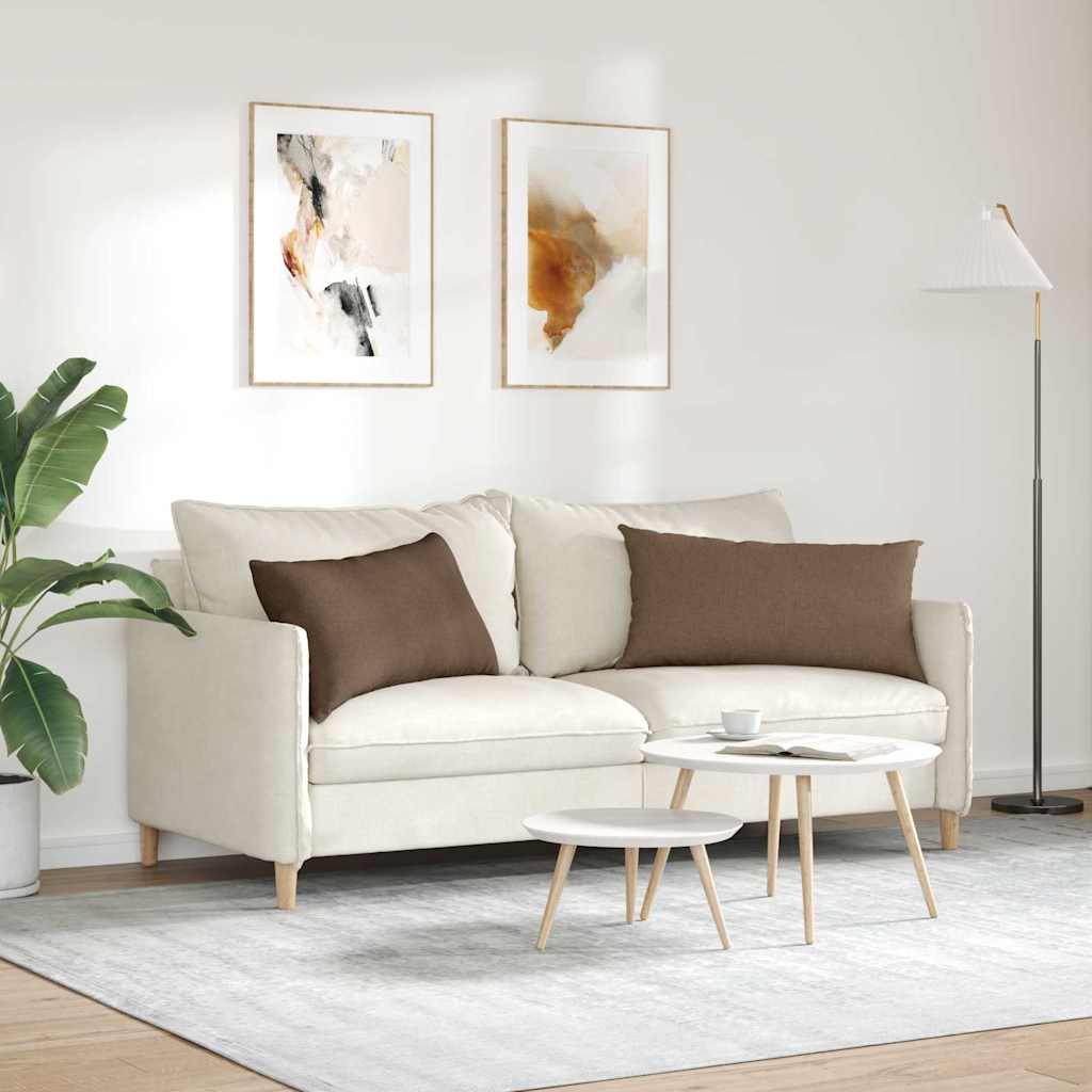 Sofapuder 2 stk. Stof Brun 80 x 40 cm