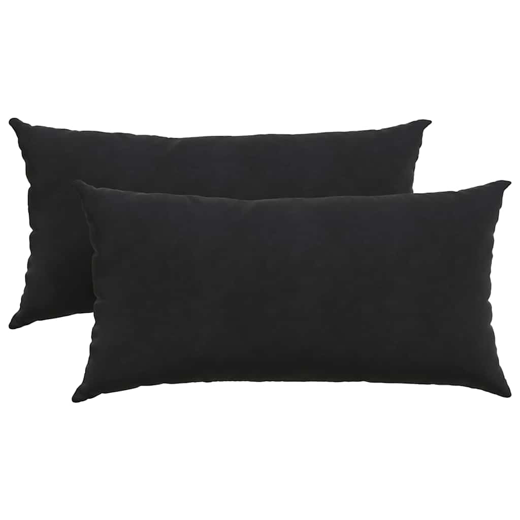 Sofapuder 2 pcs Sort 80 x 40 cm Velourstof