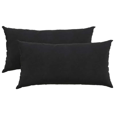 Sofapuder 2 pcs Sort 80 x 40 cm Velourstof
