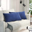 Sofapuder 2 pcs Politi blå 80 x 40 cm Velourstof