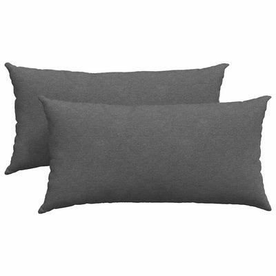 Sofapuder 2 pcs Mørkegrå 80 x 40 cm Velourstof