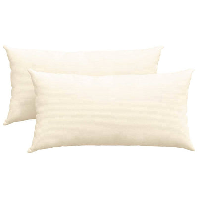 Sofapuder 2 pcs Creme 80 x 40 cm Velourstof