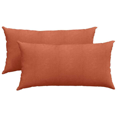 Sofapuder 2 pcs Rød orange 80 x 40 cm Velourstof