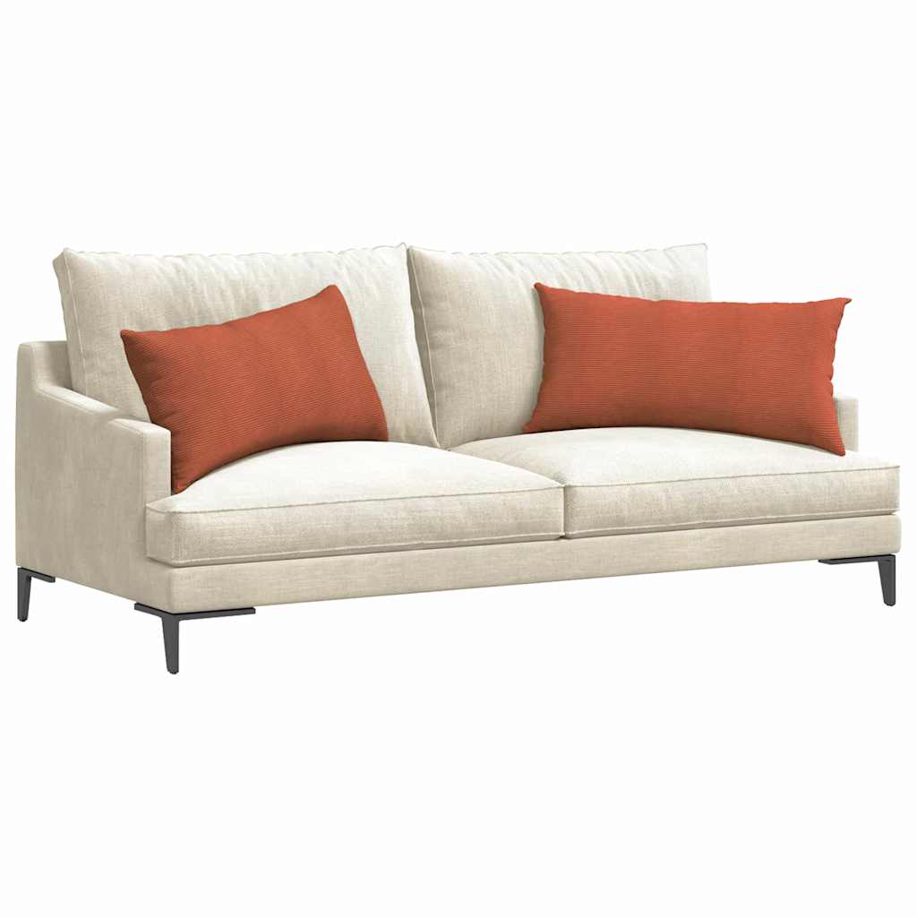 Sofapuder 2 pcs Rød orange 80 x 40 cm Velourstof