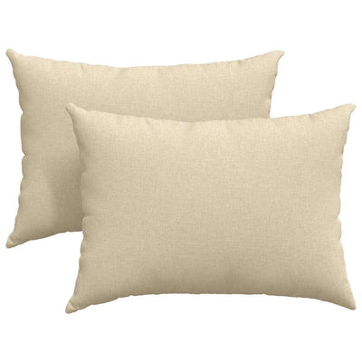 Sofapuder 2 stk. Stof Creme 70 x 50 cm