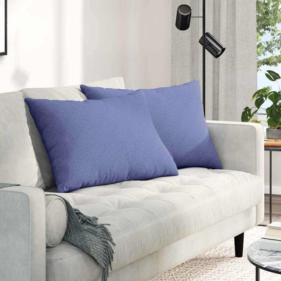 Sofapuder 2 stk. Stof Jeans blå 70 x 50 cm