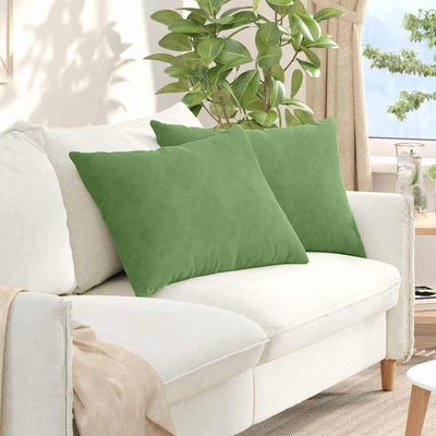 Sofapuder 2 pcs Lysegrøn 70 x 50 cm Velourstof