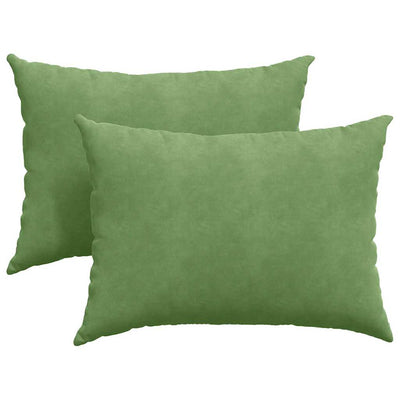 Sofapuder 2 pcs Lysegrøn 70 x 50 cm Velourstof