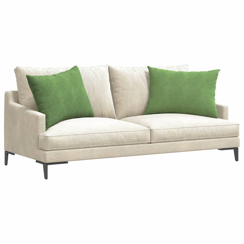 Sofapuder 2 pcs Lysegrøn 70 x 50 cm Velourstof