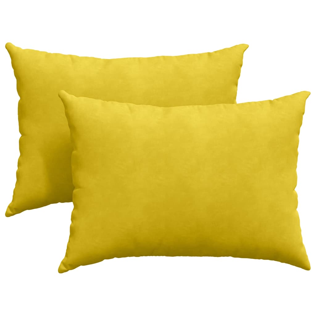 Sofapuder 2 pcs Gul 70 x 50 cm Velourstof