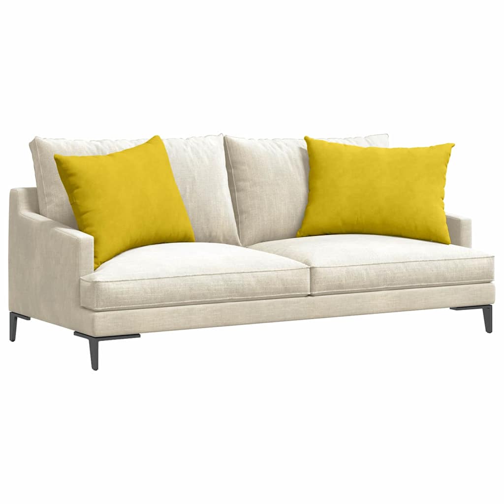 Sofapuder 2 pcs Gul 70 x 50 cm Velourstof