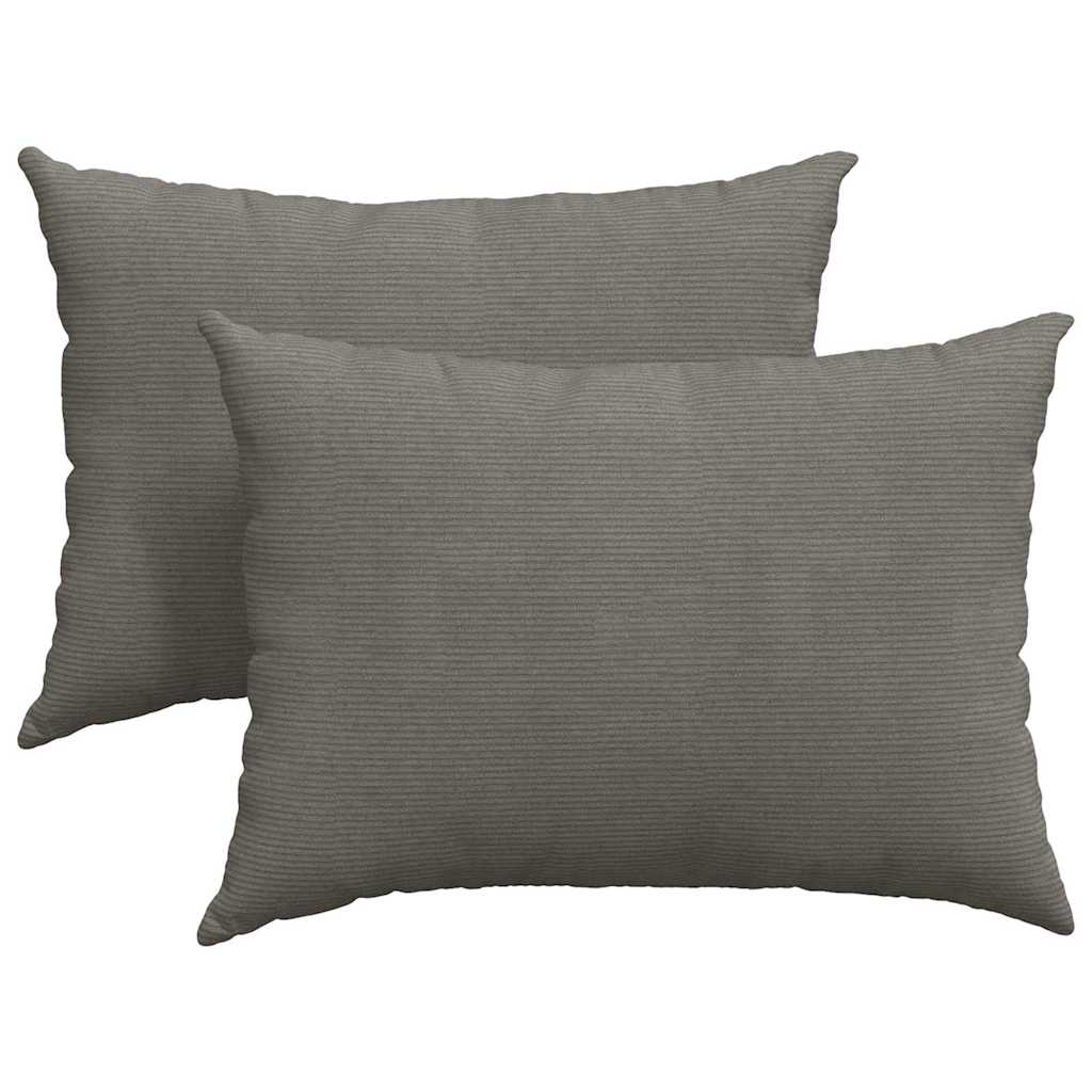 Sofapuder 2 pcs Lysegrå 70 x 50 cm Velourstof
