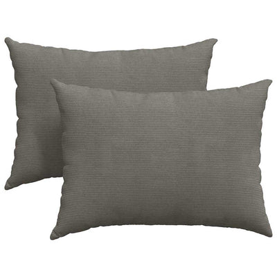 Sofapuder 2 pcs Lysegrå 70 x 50 cm Velourstof