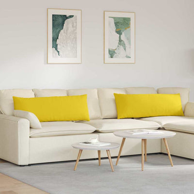 Sofapuder 2 stk. Stof Lys Gul 120 x 40 cm