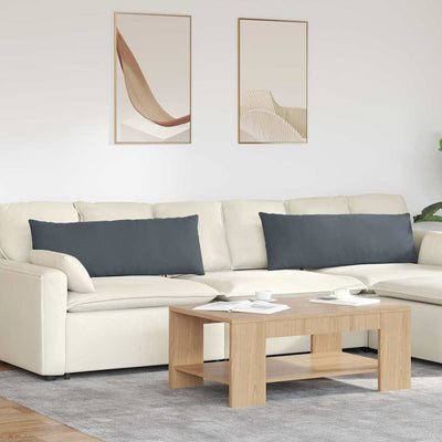 Sofapuder 2 pcs Mørkegrå 120 x 40 cm Velourstof