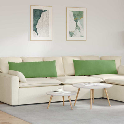 Sofapuder 2 pcs Lysegrøn 120 x 40 cm Velourstof
