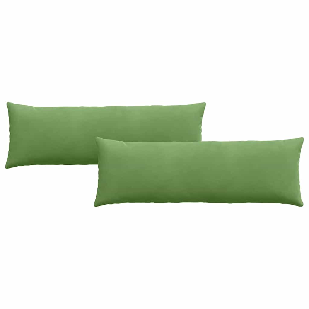 Sofapuder 2 pcs Lysegrøn 120 x 40 cm Velourstof