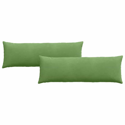 Sofapuder 2 pcs Lysegrøn 120 x 40 cm Velourstof