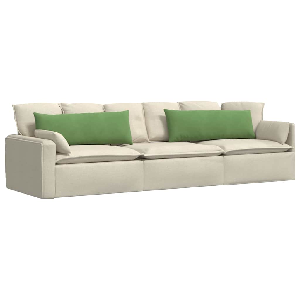 Sofapuder 2 pcs Lysegrøn 120 x 40 cm Velourstof