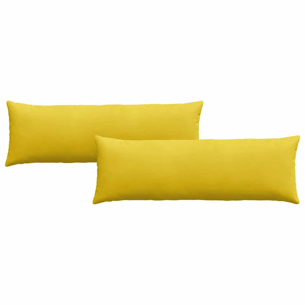 Sofapuder 2 pcs Gul 120 x 40 cm Velourstof