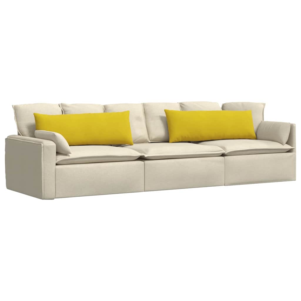 Sofapuder 2 pcs Gul 120 x 40 cm Velourstof