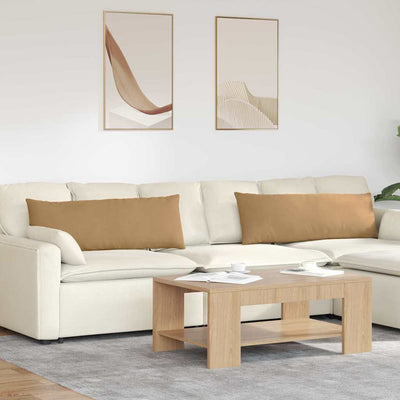 Sofapuder 2 pcs Brun 120 x 40 cm Velourstof