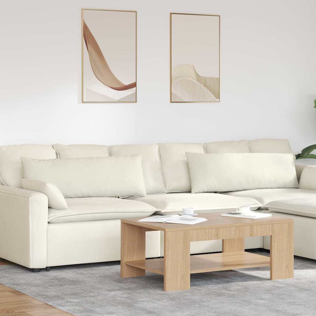 Sofapuder 2 pcs Creme 120 x 40 cm Velourstof