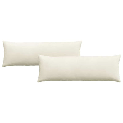 Sofapuder 2 pcs Creme 120 x 40 cm Velourstof