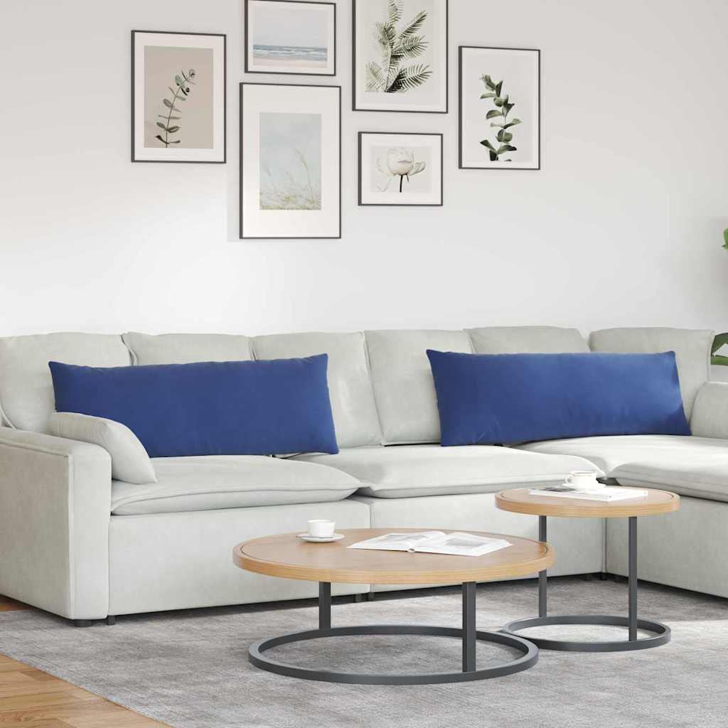 Sofapuder 2 pcs Politi blå 120 x 40 cm Velourstof