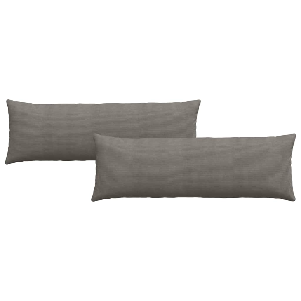 Sofapuder 2 pcs Lysegrå 120 x 40 cm Velourstof