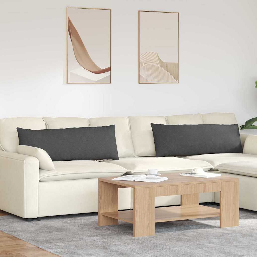 Sofapuder 2 pcs Mørkegrå 120 x 40 cm Velourstof