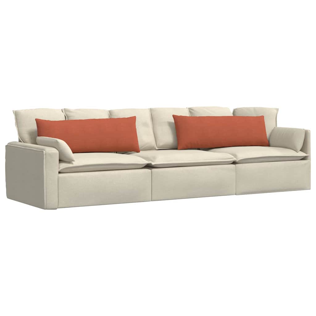 Sofapuder 2 pcs Rød orange 120 x 40 cm Velourstof