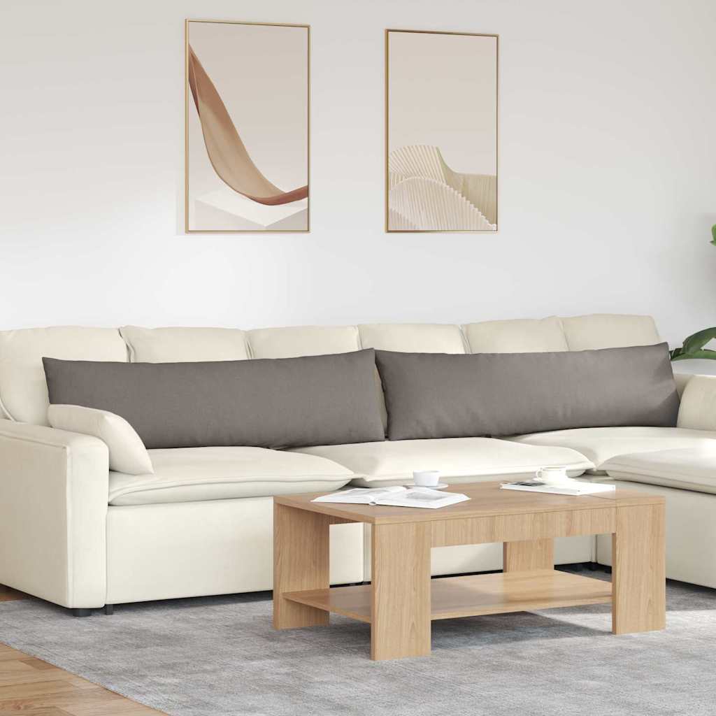 Sofapuder 2 stk. Stof Gråbrun 145 x 40 cm