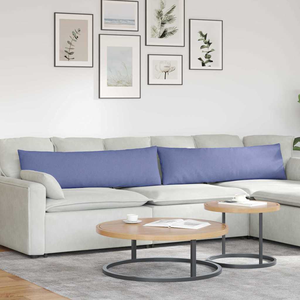 Sofapuder 2 stk. Stof Jeans blå 145 x 40 cm
