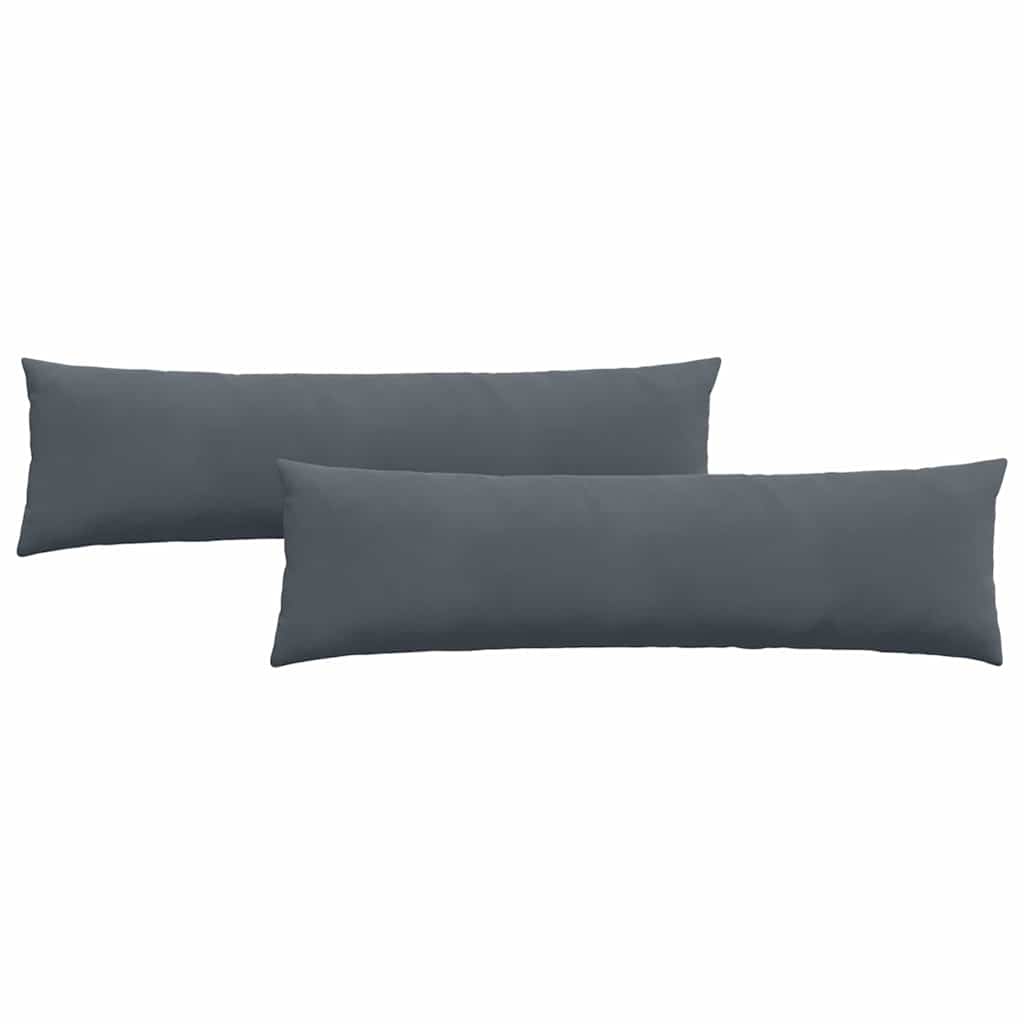 Sofapuder 2 pcs Mørkegrå 145 x 40 cm Velourstof