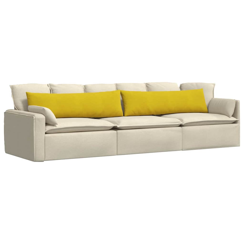 Sofapuder 2 pcs Gul 145 x 40 cm Velourstof